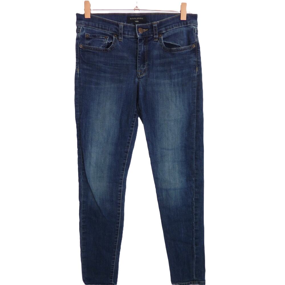 Banana Republic Womens Blue Cotton Blend Skinny Jeans Size 27 4